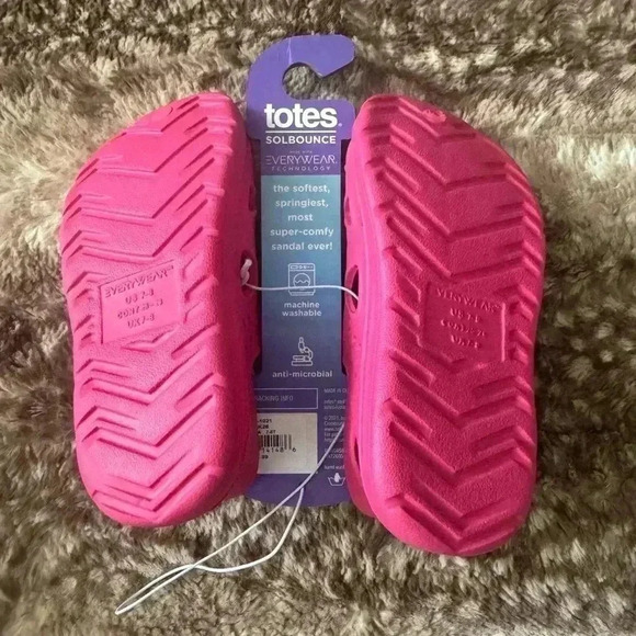 Totes Sol Bounce shoe toddler size 7-8 pink NWT - Picture 3 of 5